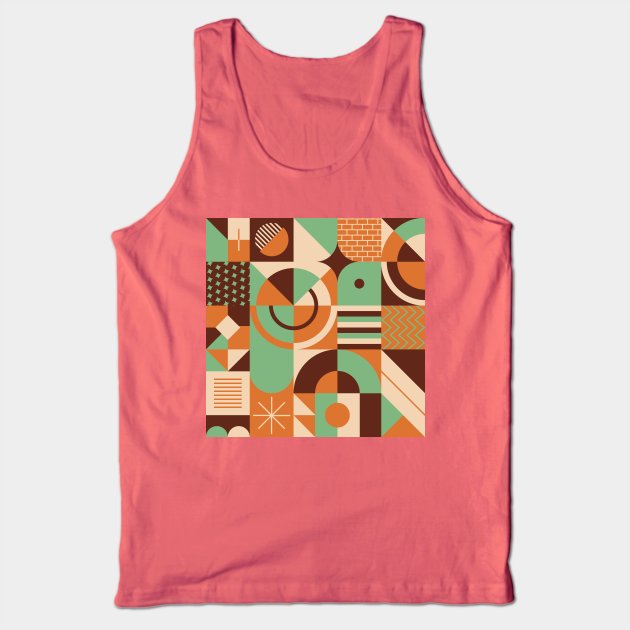 Bauhaus retro pattern Tank Top by Léo Alexandre